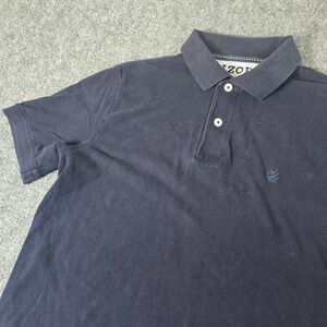 IZOD‎ Heritage Polo Shirt Classic Fit Short Sleeve Casual Navy Blue S